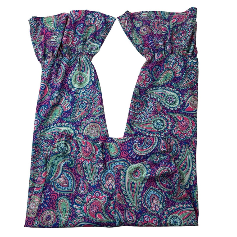 Simply Southern Women's S/M Small Medium Paisley Groovy Bell Button Leggings‎ - Picture 3 of 16